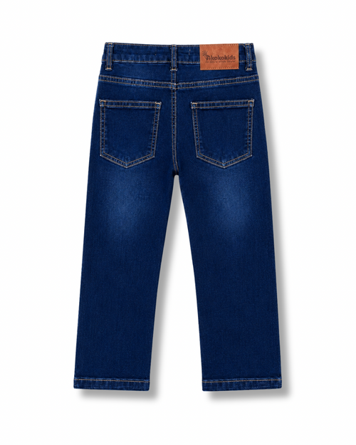 boys straight fit denim (d-blue)