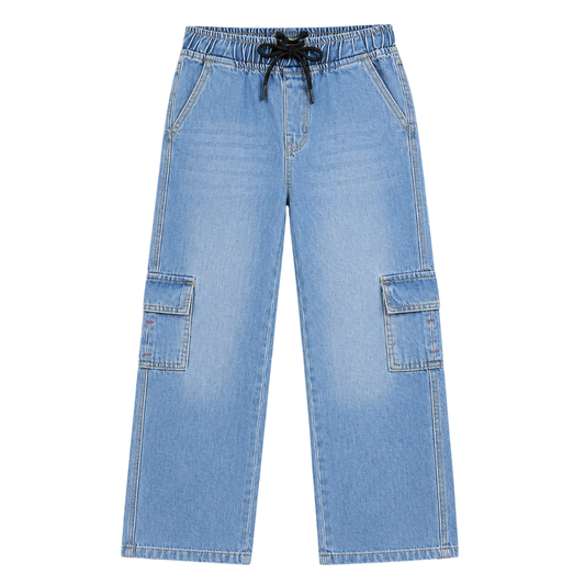 SIX POCKET BAGGY (MID BLUE)