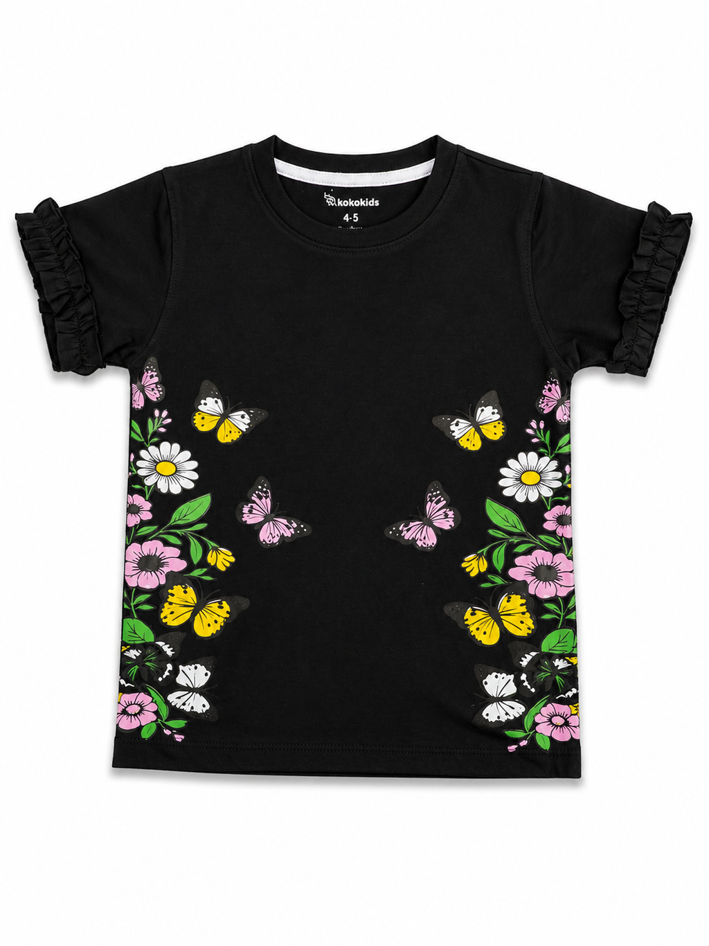 koko Summer tees (blk-flwr)