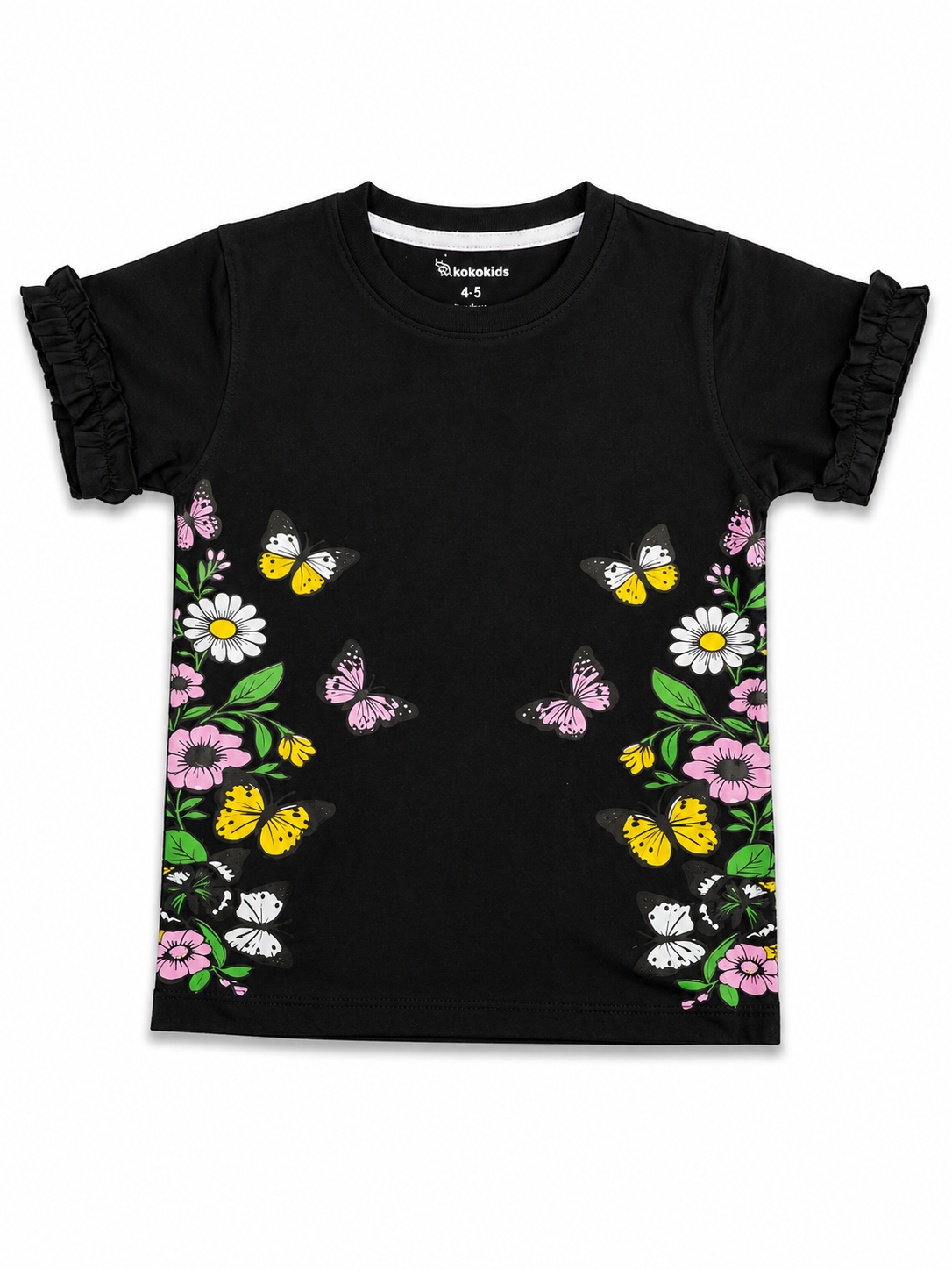 koko Summer tees (blk-flwr)
