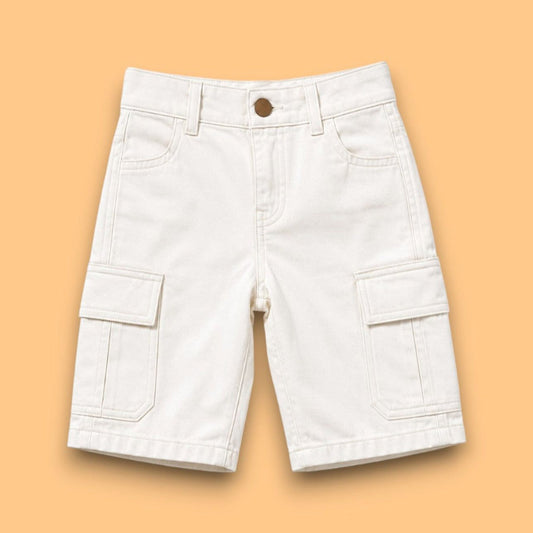 DENIM SHORTS (WHITE)
