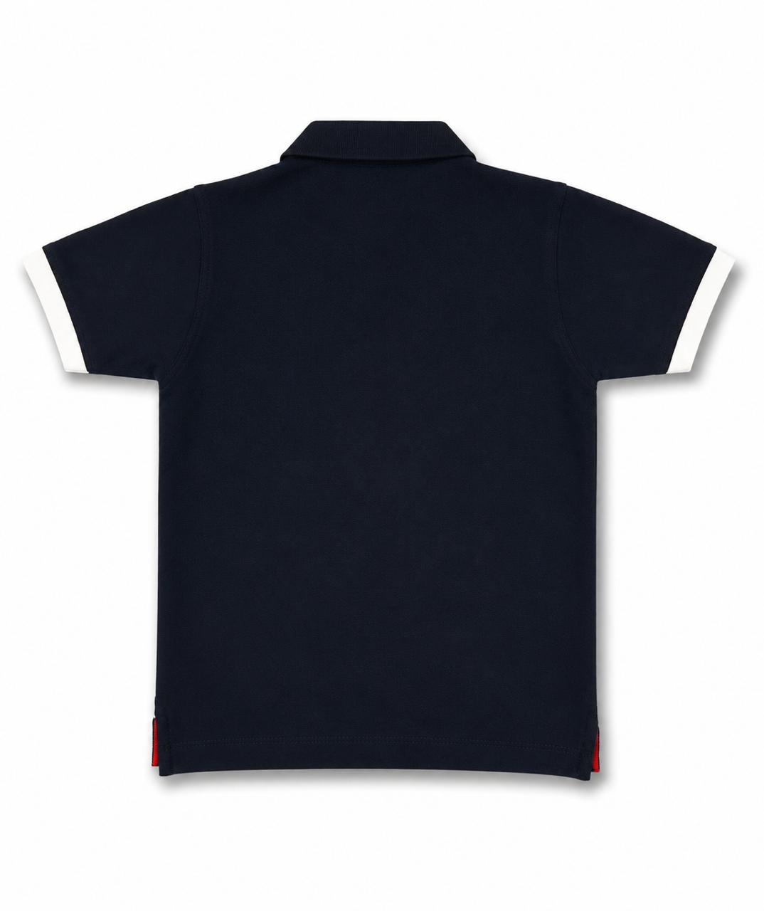 Wht-Nvy Zip Polo