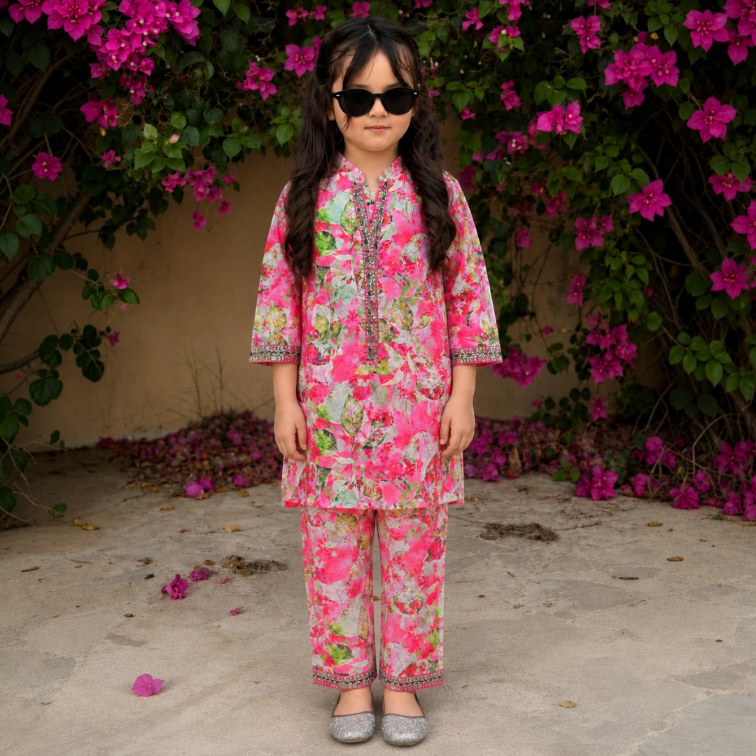 GIRLS LAWN 2PC