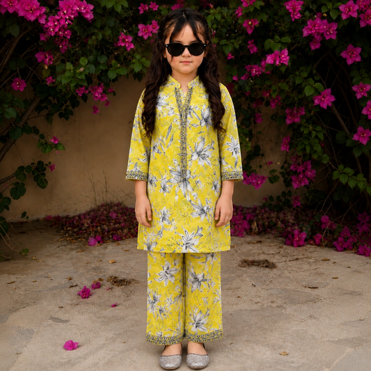 GIRLS LAWN 2PC
