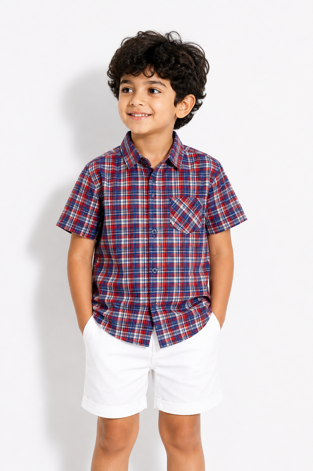 KOKO CTN H-S chck C-SHIRT