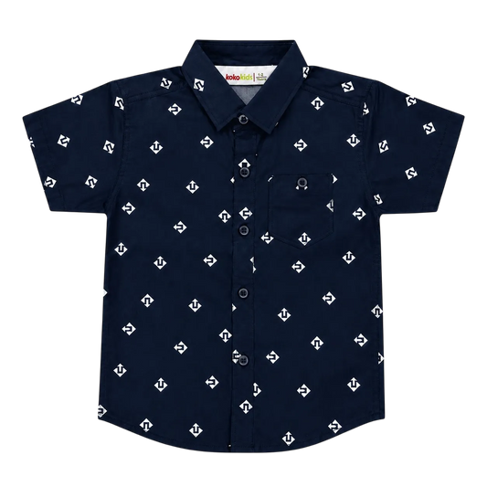 BOYS NAVY BLUE CASUAL SHIRT