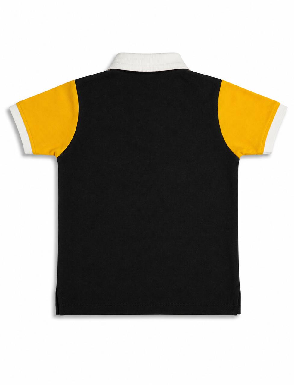 Yel-blk Panel Polo